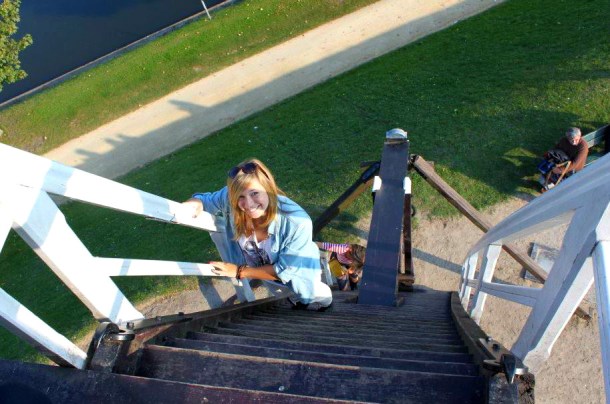 It was a STEEP way down the windmill backwards!