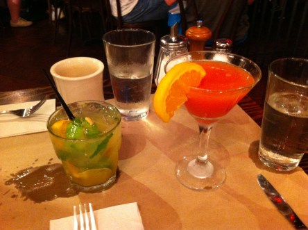 Spillage is lickage, as they say. To the right is the infamous Valentino Martini